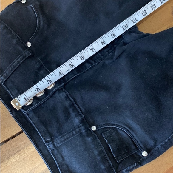 Pushup side lace high rise skinny jeans black Silver Diva vintage 9 - Picture 7 of 9